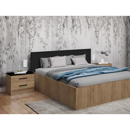 Éjjeli szekrény TOD, craft tölgy/fekete