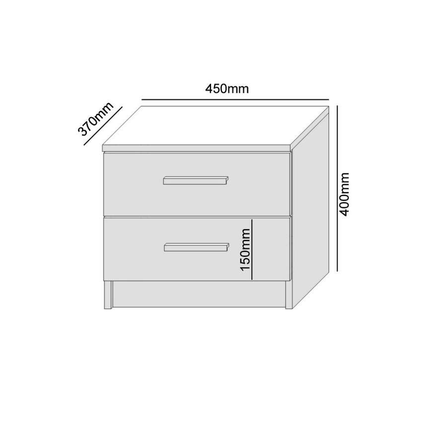 Éjjeli szekrény TOD fehér/artisan tölgy