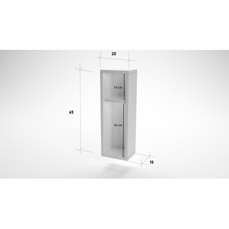 Éjjeli szekrény TURRA 65x20 cm fehér