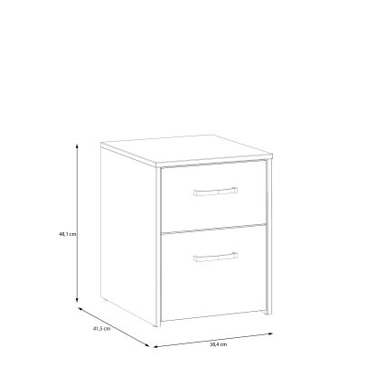 Éjjeli szekrény URO artisan tölgy/fehér