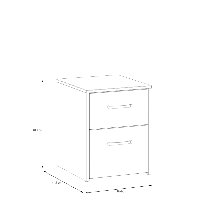 Éjjeli szekrény URO artisan tölgy/fehér