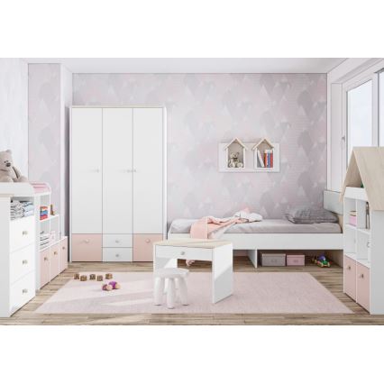 Éjjeli szekrényke BUBO 58x69 cm fehér/világos bükk