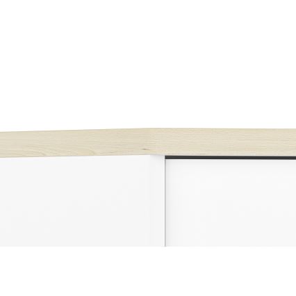 Éjjeli szekrényke BUBO 58x69 cm fehér/világos bükk