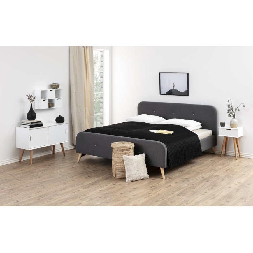 Éjjeli szekrény CARLY tölgy/fehér