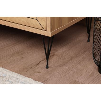 Éjjeli szekrényke LUNA 55x50 cm barna/fekete