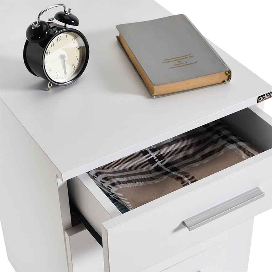 Éjjeliszekrény 57x40 cm fehér