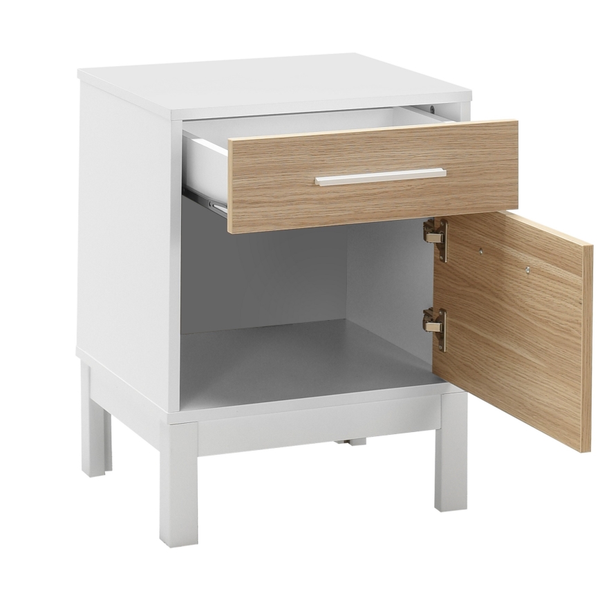 Éjjeliszekrény 60x45 cm fehér/barna