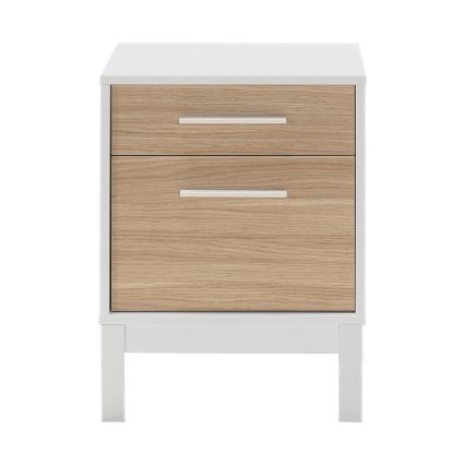 Éjjeliszekrény 60x45 cm fehér/barna