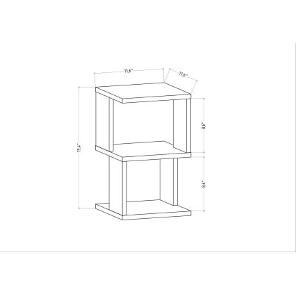 Éjjeliszekrény CARTER 49,4x29,6 cm fehér