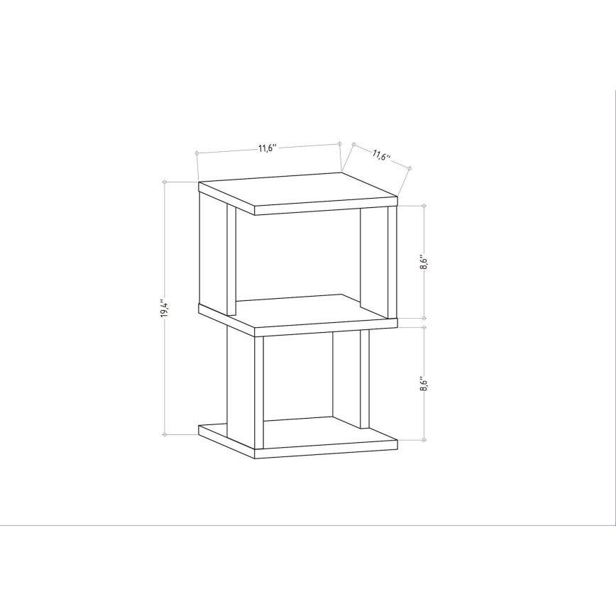 Éjjeliszekrény CARTER 49,4x29,6 cm fehér