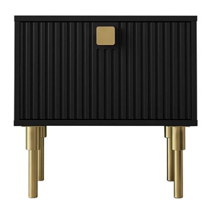 Éjjeliszekrény DORSET 50x50 cm fekete/arany