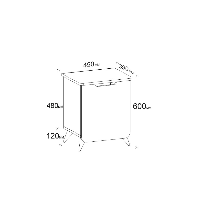 Éjjeliszekrény ESLA 60x49 cm fehér