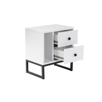 Éjjeliszekrény GLIMMER 50x45,2 cm fehér/fekete