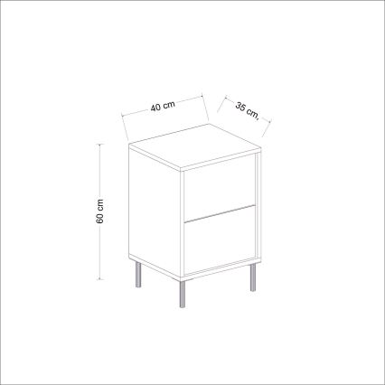 Éjjeliszekrény IMAJ 60x40 cm antracit