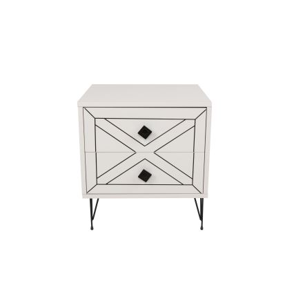 Éjjeliszekrény LUNA 50x55 cm fehér