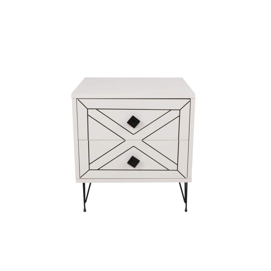 Éjjeliszekrény LUNA 50x55 cm fehér