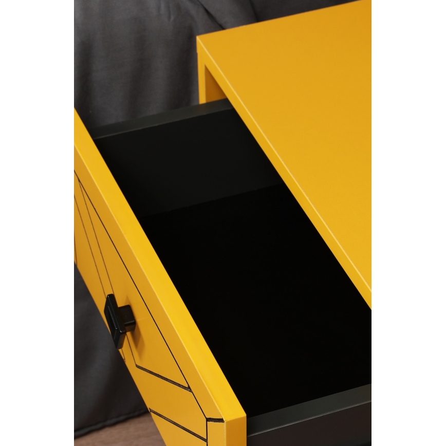 Éjjeliszekrény LUNA 55x50 cm sárga