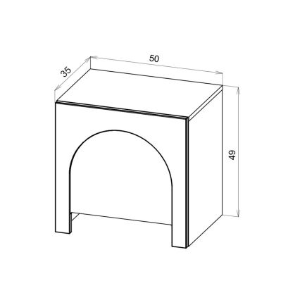 Éjjeliszekrény NIO kasmír/bézs