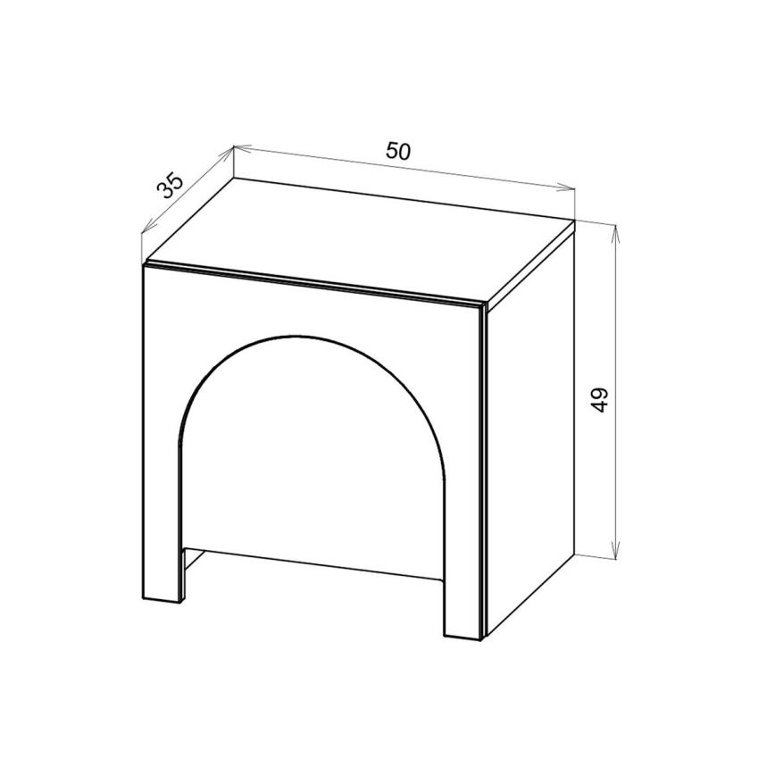 Éjjeliszekrény NIO kasmír/bézs