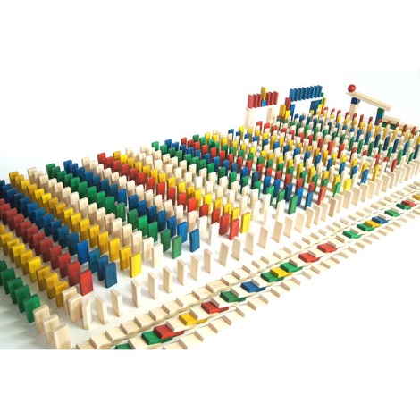 EkoToys - Fa dominoes színes 830 db