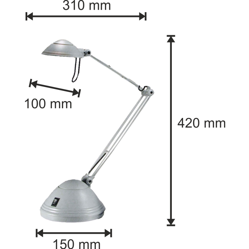 ELA halogén asztali lámpa 1xGY6,35/35-50W szürke