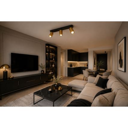 ELAN spotlámpa 3xGU10/30W/230V arany/fekete