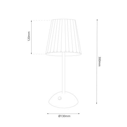 LED érintős, tölthető asztali lámpa ELBA LED/1,6W/800 mAh matt króm/tiszta