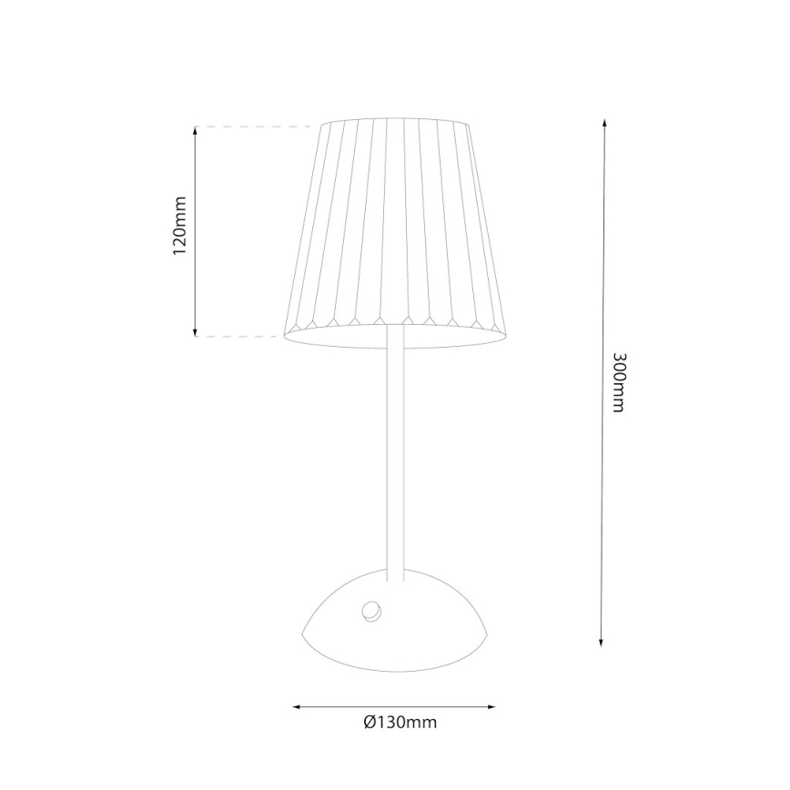 LED érintős, tölthető asztali lámpa ELBA LED/1,6W/800 mAh matt króm/tiszta