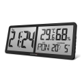 ELDONEX ECL-1110-BK - TimeCheck digitális falióra, 4xAA, fekete