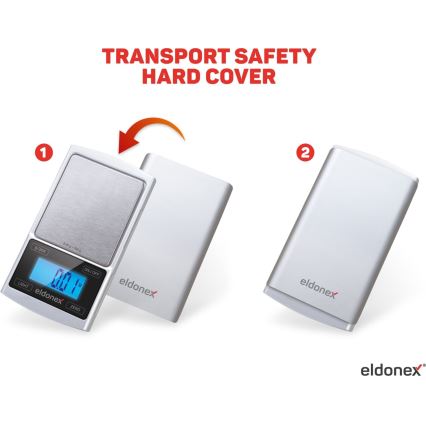 ELDONEX EKS-4040-SL - Nagy pontosságú mérleg 2xCR2032 ezüst