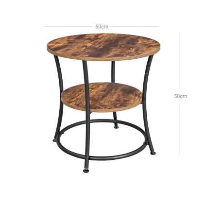 ELDUR kisasztal barna/fekete