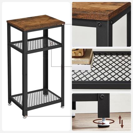 ELDUR kisasztal barna/fekete