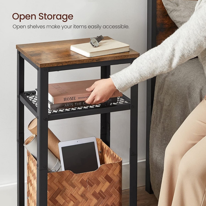 ELDUR kisasztal barna/fekete