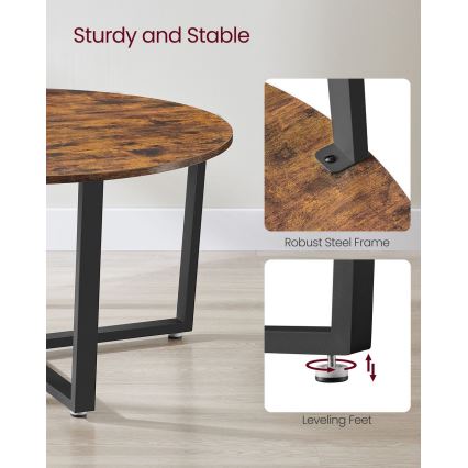 ELDUR konferenciaasztal barna/fekete