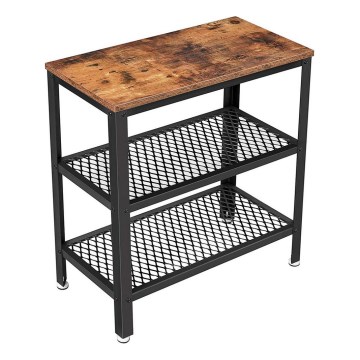 ELDUR oldalsó asztal barna/fekete