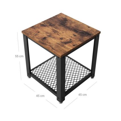 ELDUR oldalsó asztal, barna/fekete