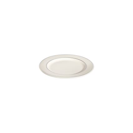 Elegáns 24 részes étkészlet — fehér porcelán ezüst díszítéssel