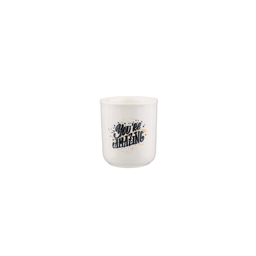 Elegáns 4 részes fekete-fehér porcelán étkészlet