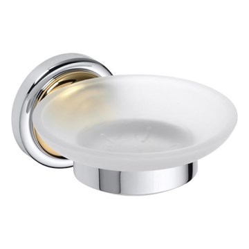 Elegáns ezüst/arany szappantartó, 11x6,5 cm