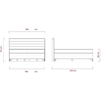 Elektromos, állítható kárpitozott ágy matracokkal MILA 160x200 cm szürke