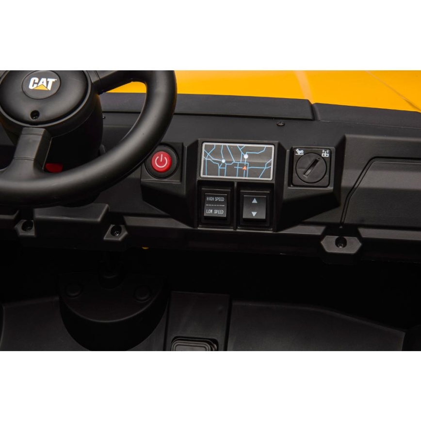 Elektromos autó CAT 60W/7500 mAh sárga/fekete + távirányító