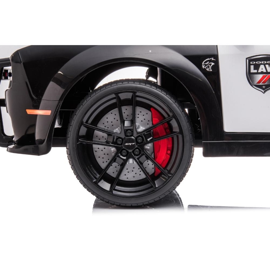 Elektromos Dodge Challenger rendőrautó 50W/4500 mAh fekete/fehér