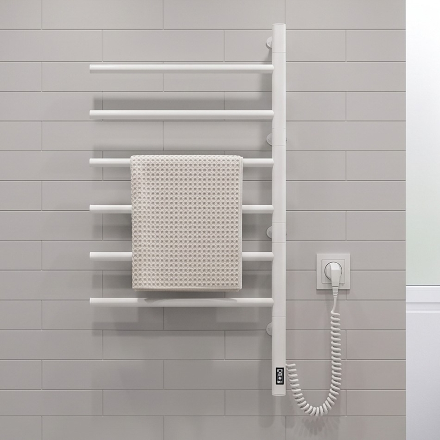 Elektromos forgatható törölközőszárító termosztáttal ARABESQUE 105W 80x49 cm fehér