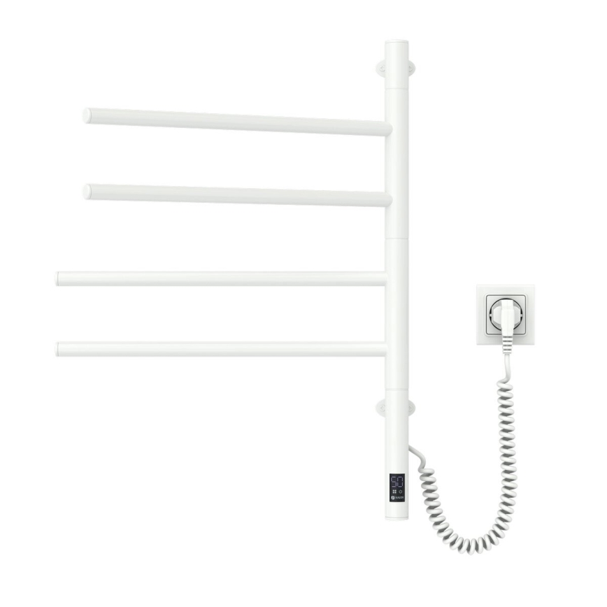 Elektromos forgatható törölközőszárító termosztáttal ARABESQUE 60W 65x49 cm fehér