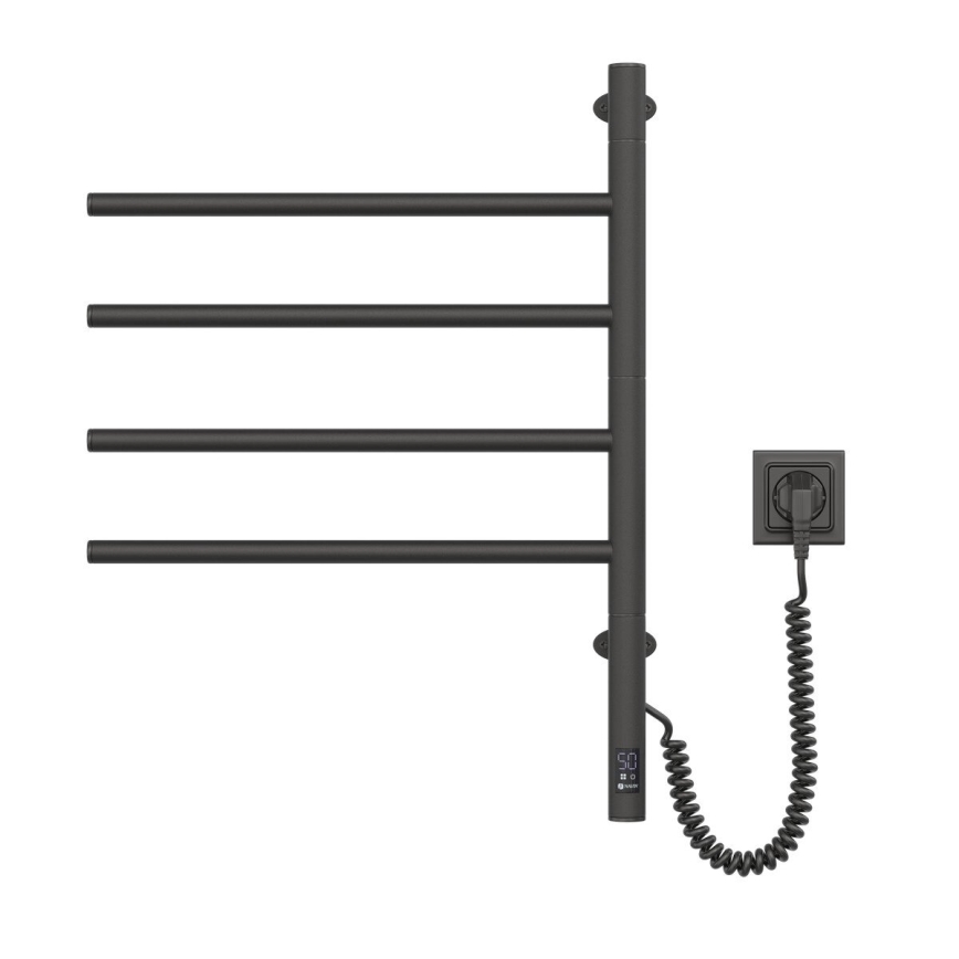 Elektromos forgatható törölközőszárító termosztáttal ARABESQUE 60W 65x49 cm fekete