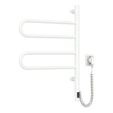 Elektromos forgatható törölközőszárító termosztáttal FOUETTE 60W 65X49 cm fehér