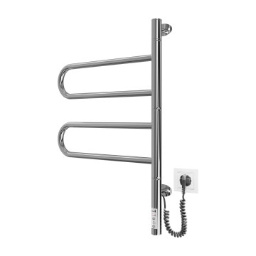 Elektromos forgatható törölközőszárító TRISTAR 75W/230V 60x44,5 cm IP44 rozsdamentes acél/fényes króm