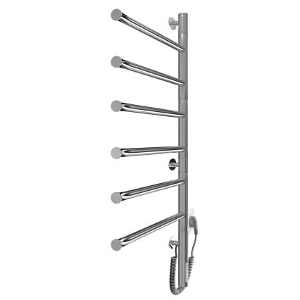 VEER elektromos, forgatható törölközőszárító 80W/230V 80x44,5 cm rozsdamentes acél/fényes króm