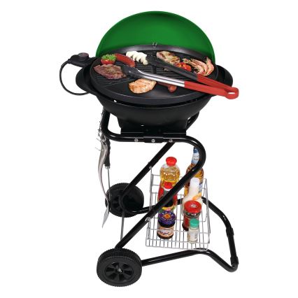 Elektromos grill 1600W/230V fekete/zöld