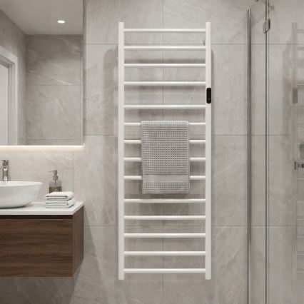 Elektromos törölközőszárító 45x132 cm 180W rozsdamentes/fehér